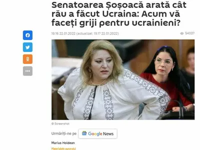 Sputnik, blocat în Republica Moldova. În imagine, senatoarea ex-AUR, Diana Șoșoacă, uandin preferatele propagandei ruse. 