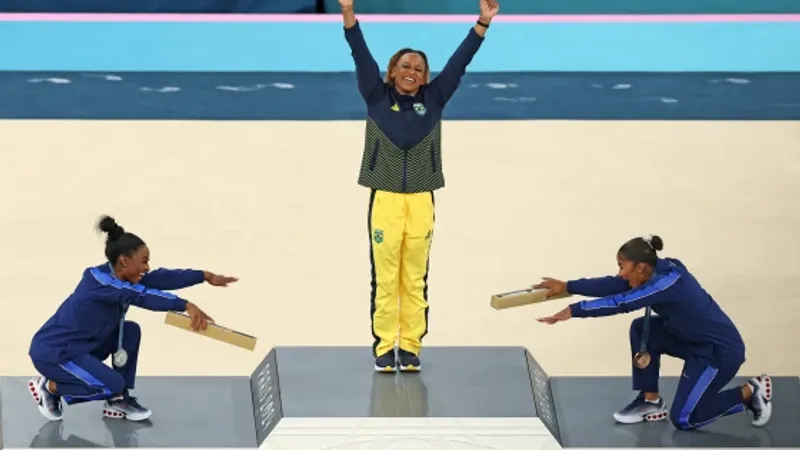 Teoria conspirației: primul podium olimpic negru a lăsat România fără bronz la sol (sursa: NBC)