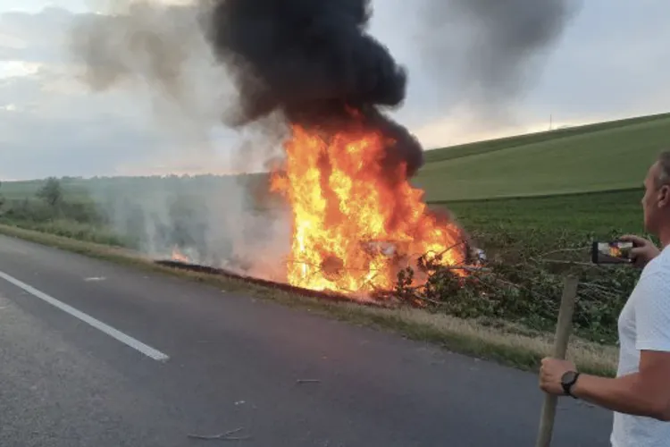 Accident cu explozie, incendiu, un mort (sursa: ziaruldeiasi.ro)