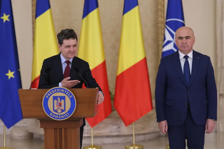 „Îl desemnez pe domnul Ilie Bolojan ca prim-ministru”, a anunțat, azi, președintele Nicușor Dan (sursa: Inquam Photos/George Călin)