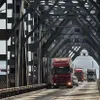 Trafic reluat pe Podul Giurgiu–Ruse (sursa: Facebook/Inspectoratul Teritorial al Poliției de Frontieră Giurgiu)