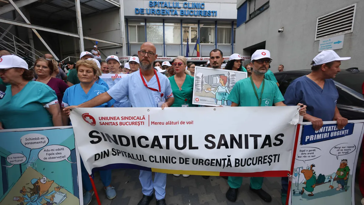 Greva Sanitas, încurajată de PSD, se îndreaptă spre un eșec: participare slabă, impact public redus. Sindicaliștii vor să facă un miting – poza 1