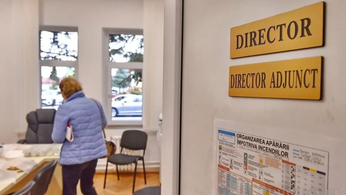 Birou administrativ în cadrul unei școli.