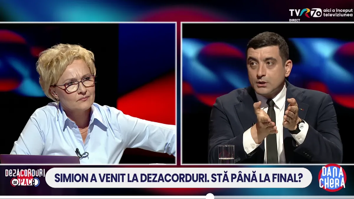 George Simion a răspuns la intrebarile retorice ale Danei Chera, la TVR