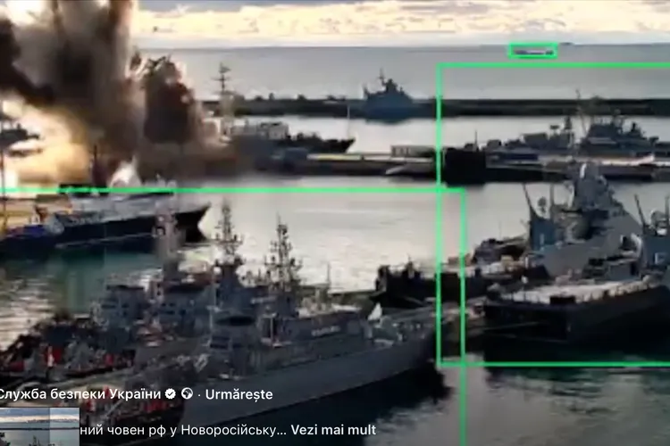 Ucraina distruge un submarin rus (sursa: Facebook/Служба безпеки України)