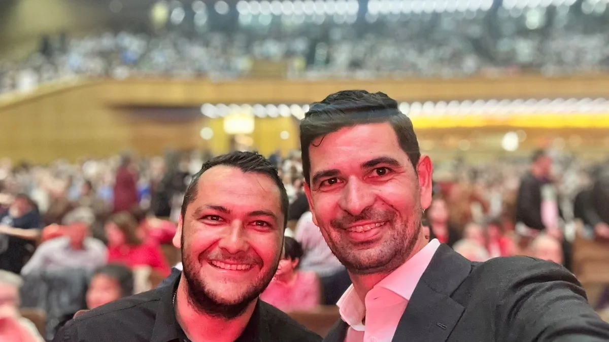 Gazetarul sportiv Steriopol, la Rompetrol, Incertrans (sursa: Facebook/Bogdan Steriopol)