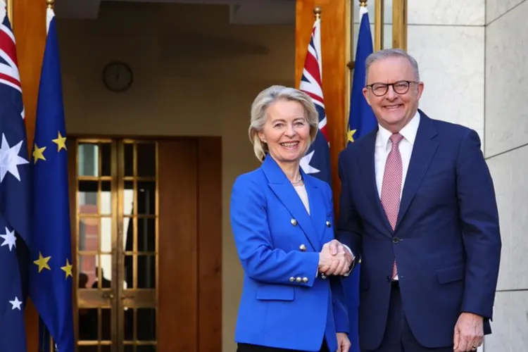 UE și Australia, acord istoric de liber schimb (sursa: X/Ursula von der Leyen)