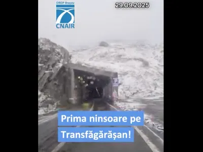 Prima ninsoare pe Transfăgărășan, trafic normal (sursa: Facebook/DRDP Brașov)