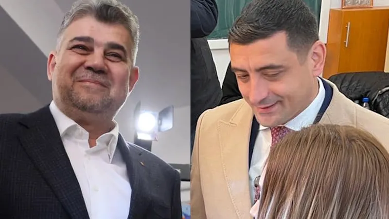 PSD mobilizează alegători pentru George Simion (sursa: Facebook/Marcel Ciolacu, George Simion)