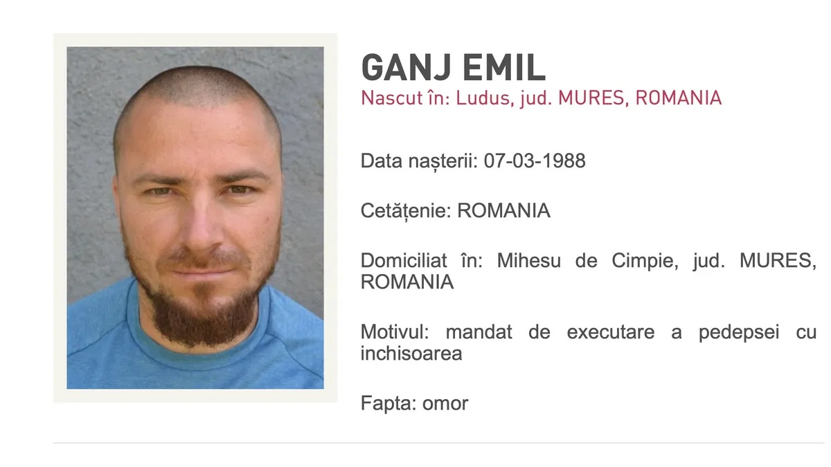 Emil Gânj este încă de negăsit (sursa: politiaromana.ro)