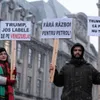 Fiica Elenei Lasconi, „bolșevică”, manifestație pro-Venezuela în Piața Universității împreună cu colegi din Partidul Socialist Român (sursa: Facebook/Alexandru Cusca)