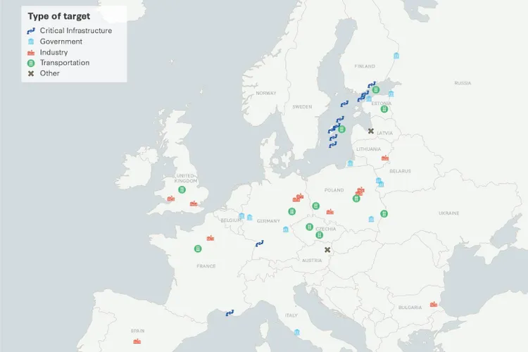 Rusia și-a intensificat actele de sabotaj (sursa: csis.org)