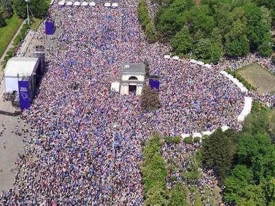 Miting uriaș, cu zeci de mii de participanți, la Chișinău Foto: Facebook Maia Sandu