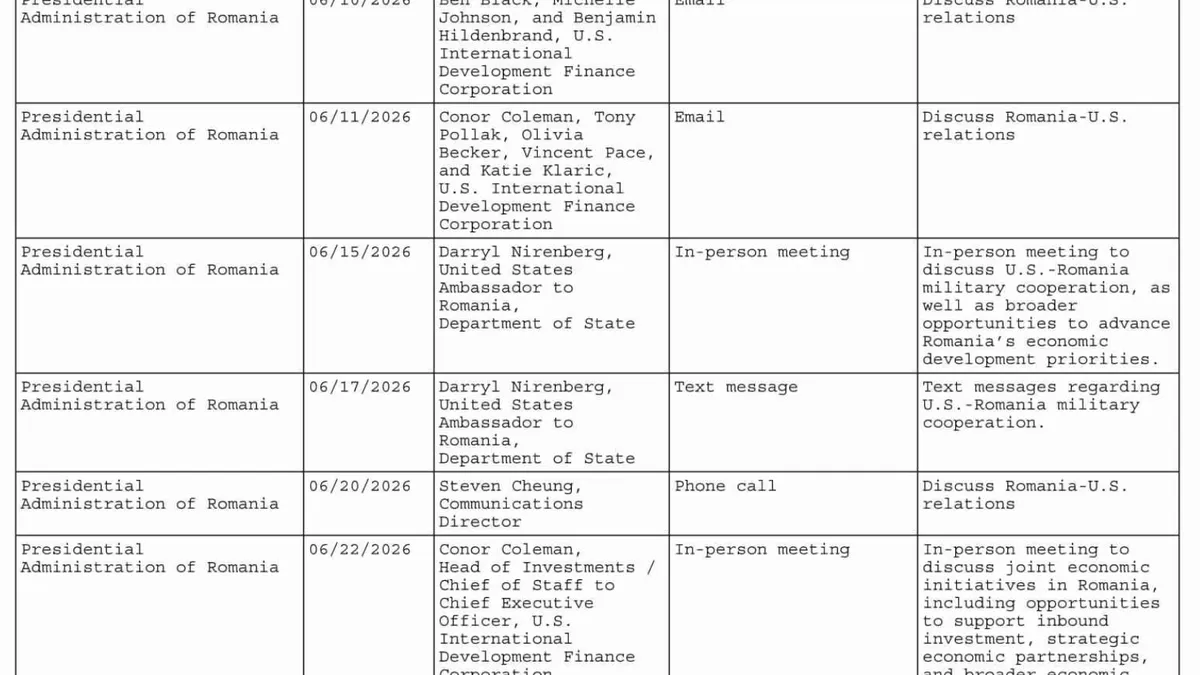document 2 al Eversheds Sutherland (US) LLP depus la FARA