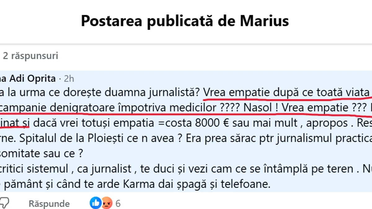 „Vrea empatie”, se întreabă Opriță