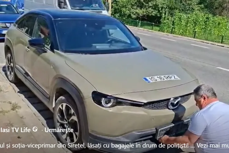 VIDEO Primarul PSD din Sirețel a plecat în vacanță cu viceprimarul, soția sa, și mașina primăriei - fără RCA