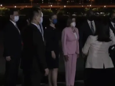 Nancy Pelosi a aterizat la Taipei (sursa: indiatoday.in)