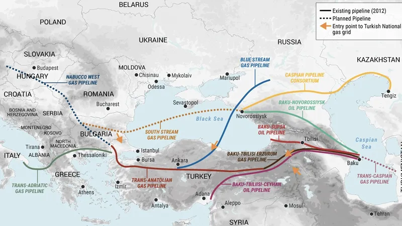 Caspica, salvarea Europei de gazul rusesc (sursa: Geopolitical Futures)