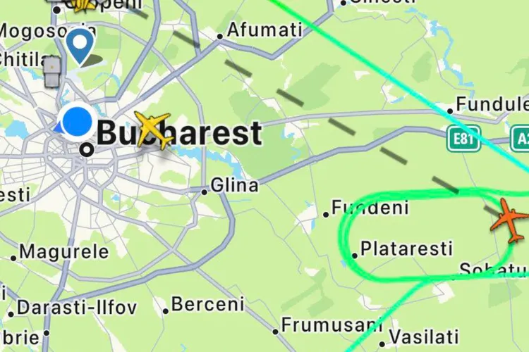 Alertă pe Otopeni, avion întors după alertă tehnică (sursa: Facebook/Alexandru Rogobete)