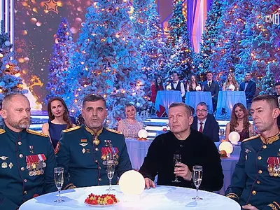 Revelionul la televiziunile lui Putin Foto: Twitter