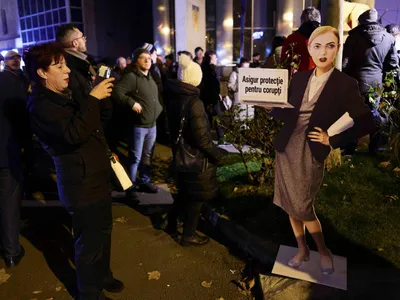 Protest împotriva Liei Savonea (sursa: Inquam Photos/Octav Ganea)
