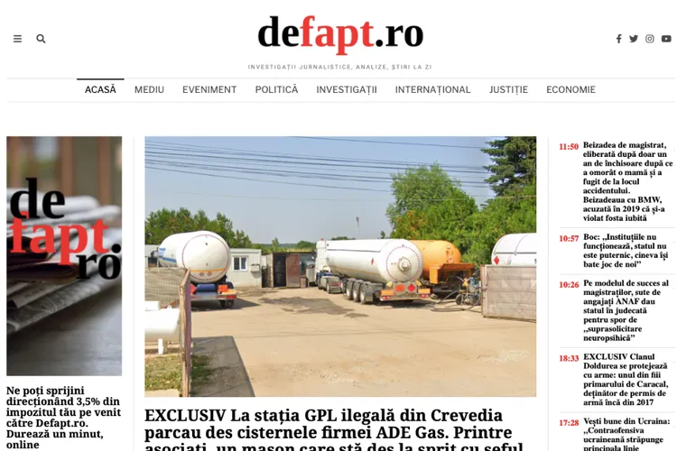 DeFapt.ro, un milion de cititori unici (sursa: defapt.ro)