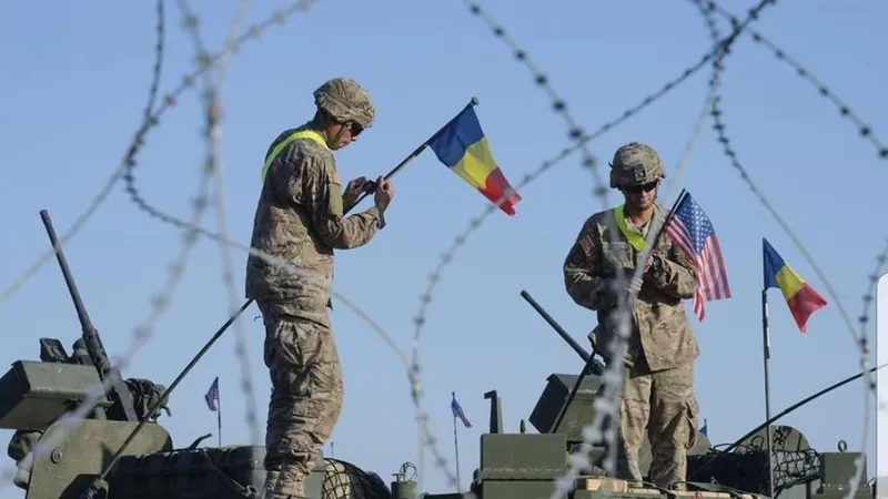 Convoaie cu tehnică militară americană intră în România Foto: Facebook M.Ap.N