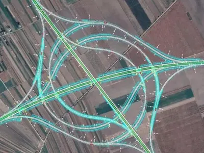 Intersecția autostrăzilor A7 și A8 de lângă Pașcani crește masiv potențialul de afaceri al zonei (sursa: ziaruldeiasi.ro)