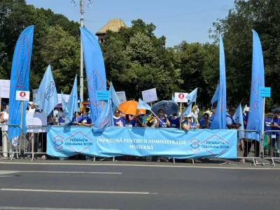 Greve în primării din cauza tăierilor (sursa: Facebook/Federatia Columna - Scor)