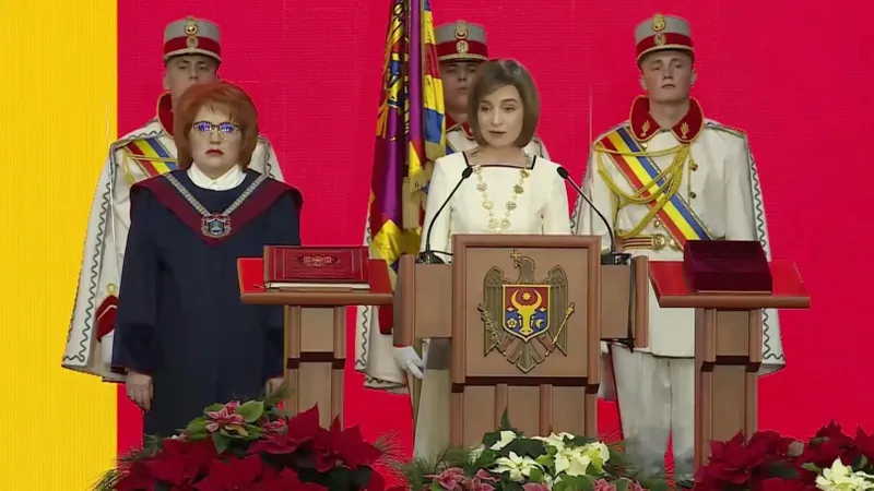 Ceremonia de învestire a Maiei Sandu (sursa: Facebook/Maia Sandu)