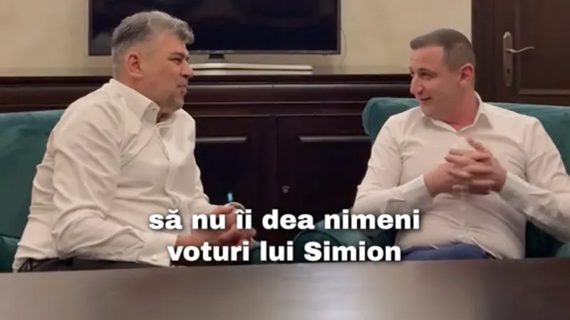 Ciolacu admite: PSD, voturi lui Simion (sursa: TikTok/Marcel Ciolacu)