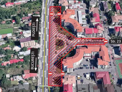 DN1, restricții în Otopeni pentru metrou (sursa: Facebook/Metrorex)