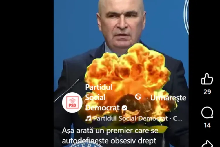 PSD, atac la Bolojan printr-un videoclip de nivel TikTok distribuit pe Facebook Foto: Captură video