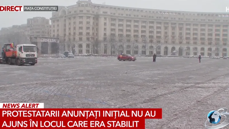 Eșec penibil al mitingului „fermierilor” lui Șoșoacă Foto: Captură video Antena 3