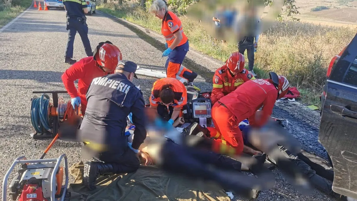 Accident grav pe DN24C, trei morți (sursa: Facebook/Inspectoratul pentru Situații de Urgență Botoșani - ISU Botosani)
