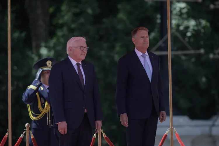 Nemții vor să scape de Schröder. În imagine, Steinmeier cu Iohannis (sursa: Inquam Photos/George Călin)