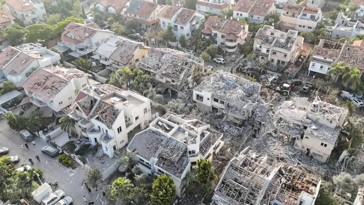 Iranul lovește Tel Aviv și Ierusalim (sursa: Primăria Rishon Lezion)