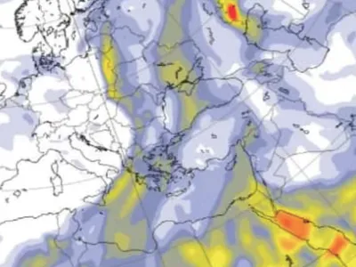 România se umple de praf saharian (sursa: ANM)