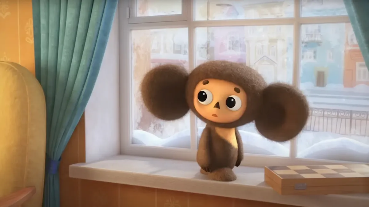 Personajul Ceburașka, armă de propagandă rusă (sursa: ilpost.it/youtube)