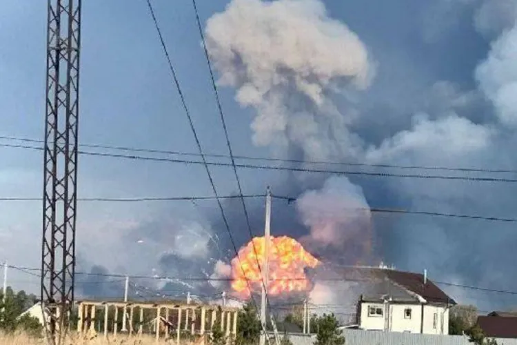 Explozie la un depozit militar rusesc (sursa: X/gnip)