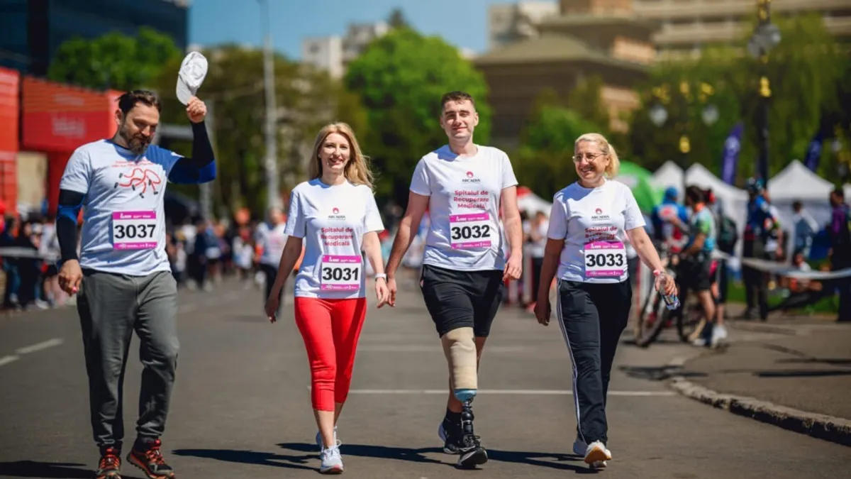 Purtător de proteză, la semimaratonul Iași (sursa: ziaruldeiasi.ro)