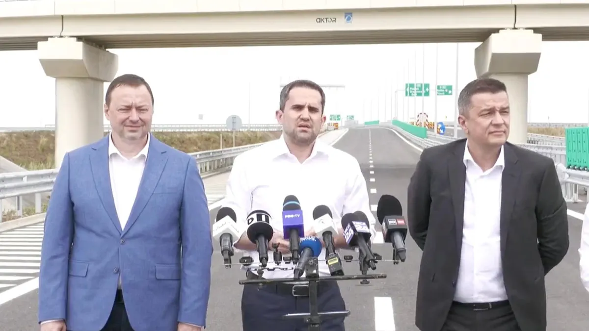 Autostrada A0, finalizată, spre sfârșitul anului (sursa: Facebook/Sorin Grindeanu)