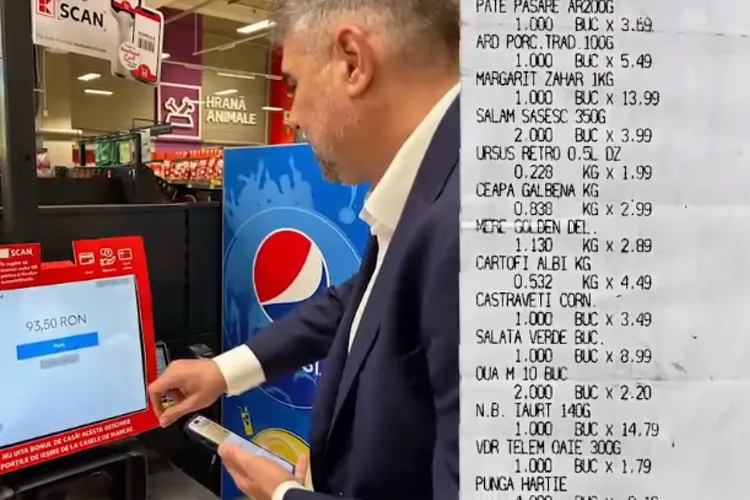 Cât a plătit ministrul Miruță pe coșul de produse pe care Ciolacu a dat 93,50 lei în octombrie 2023 Foto: Facebook