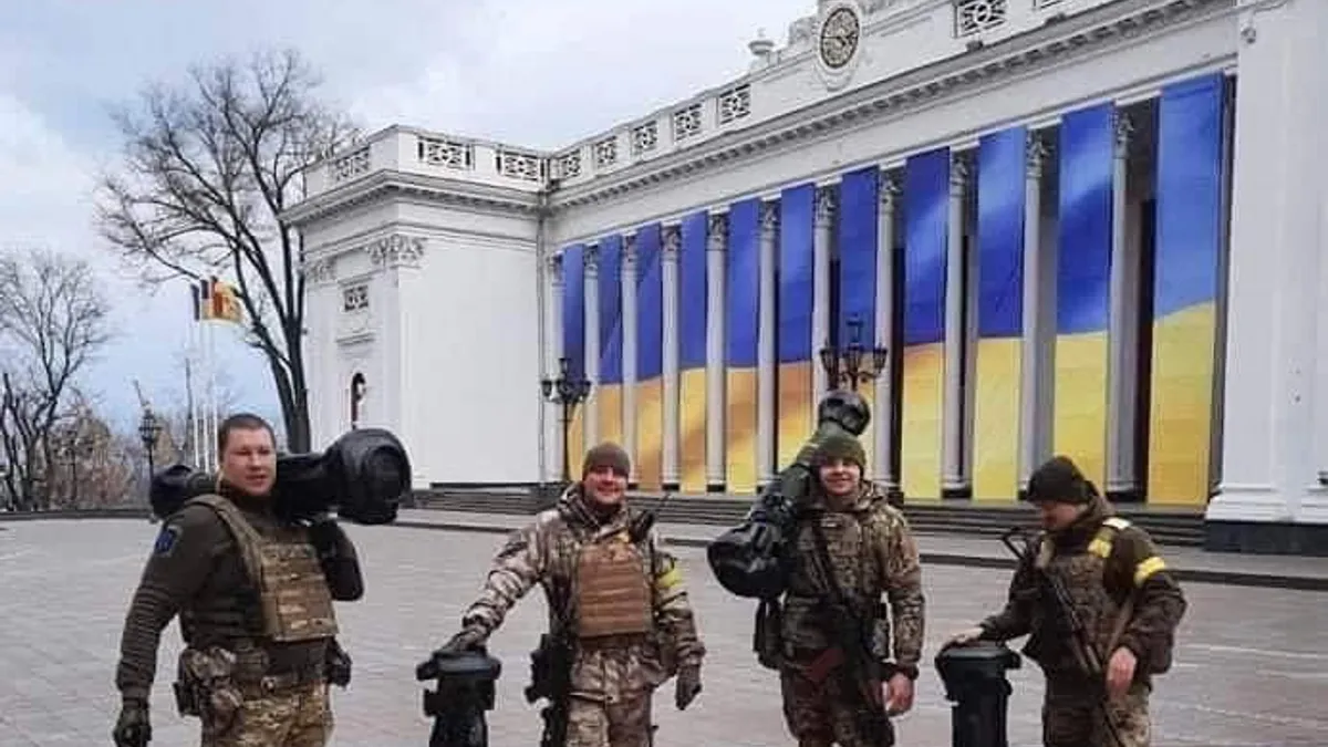 Ucrainenii îi zdrobesc pe ruși cu ironii Foto: Twitter/ Echipa olimpică de Javelin a Ucrainei