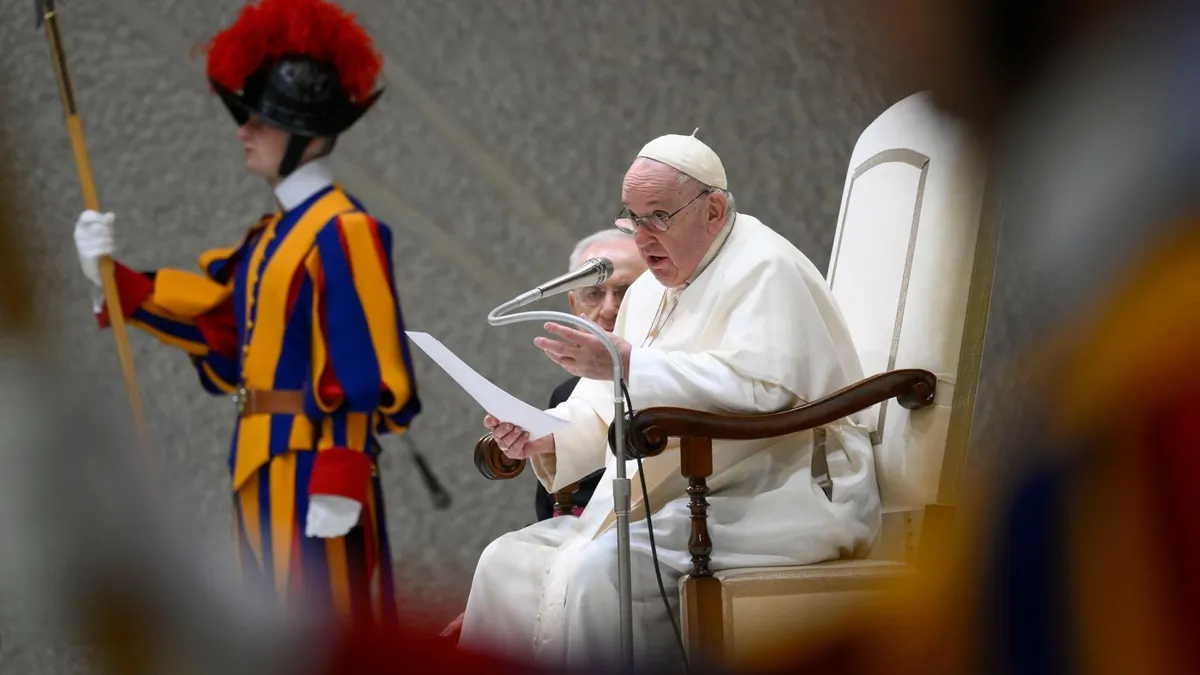 Papa Francisc, critici la adresa Israelului (sursa: Facebook/Vatican News)