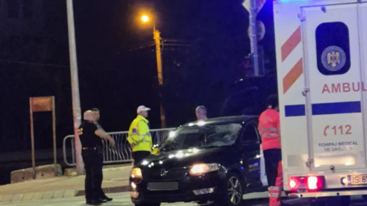 Scena unui accident mortal la Iași