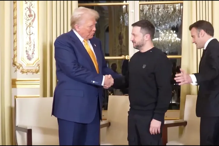 Paris, discuții tripartite Zelenski, Macron, Trump (sursa: Facebook/Volodimir Zelenski)