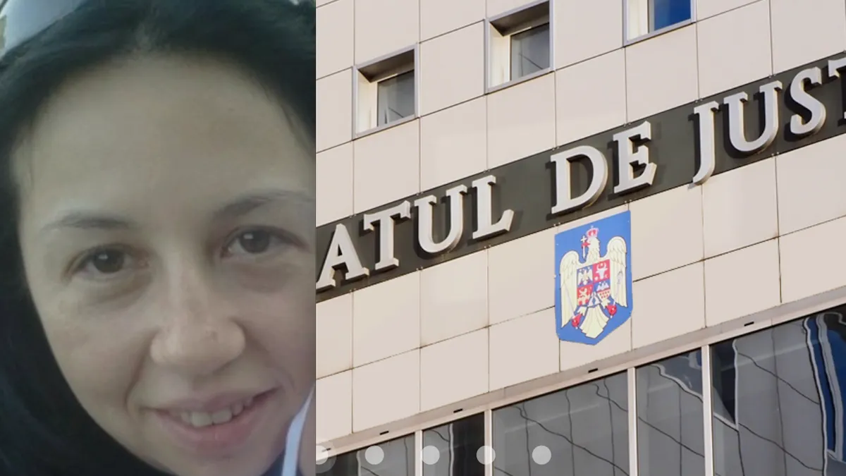 Judecătoarea Oana Cristina Adam lângă fațada Palatului de Justiție din Iași