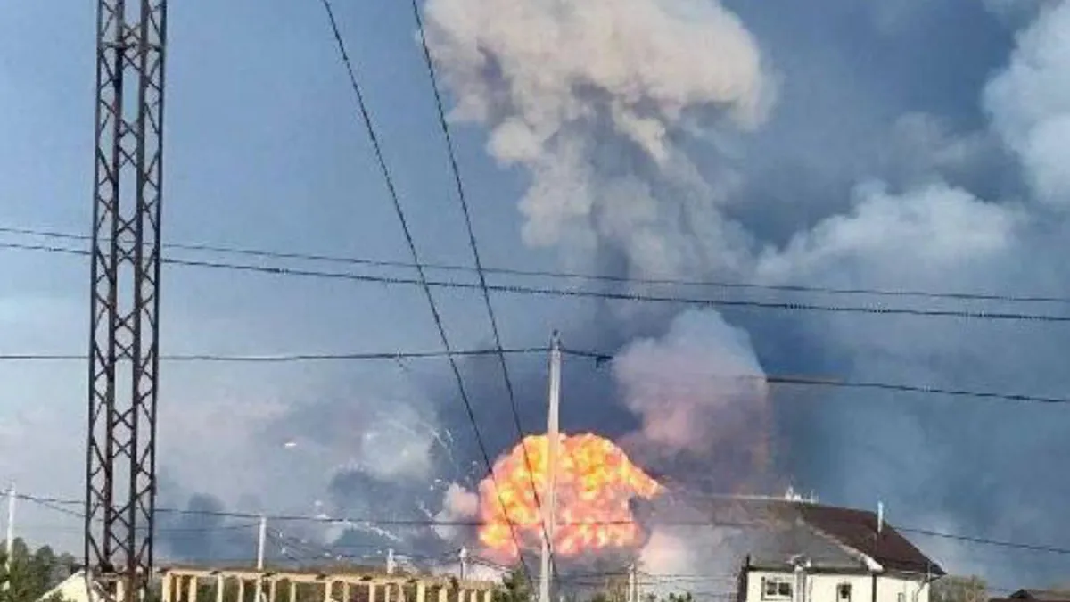 Explozie la un depozit militar rusesc (sursa: X/gnip)