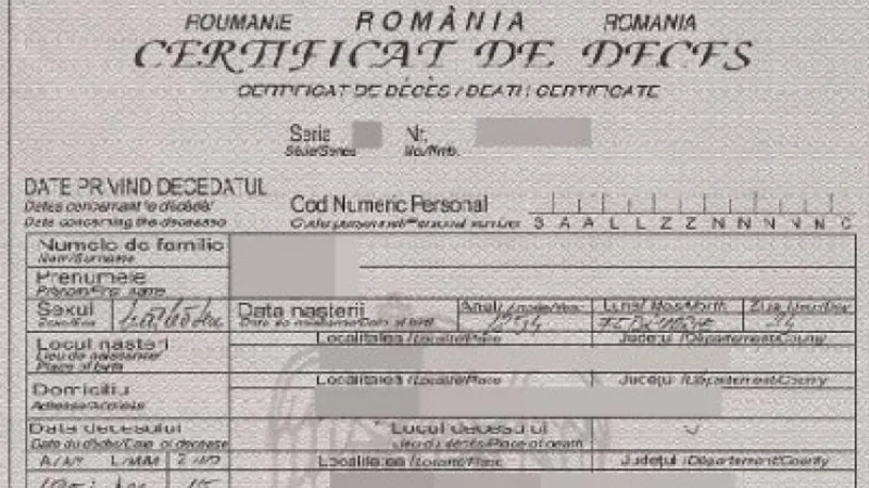 Medicii ar fi întocmit parţial certificate constatatoare a decesului Foto: Servicii funerare